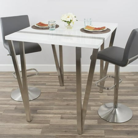 stainless steel pub table granite bar brayden studio eve highgloss lacquer and brushed stainless steel pub table stainless steel pub table granite bar brayden studio eve highgloss lacquer and brushed stainless steel pub table
